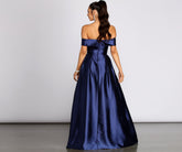 Palmer Formal Satin Wrap Dresses